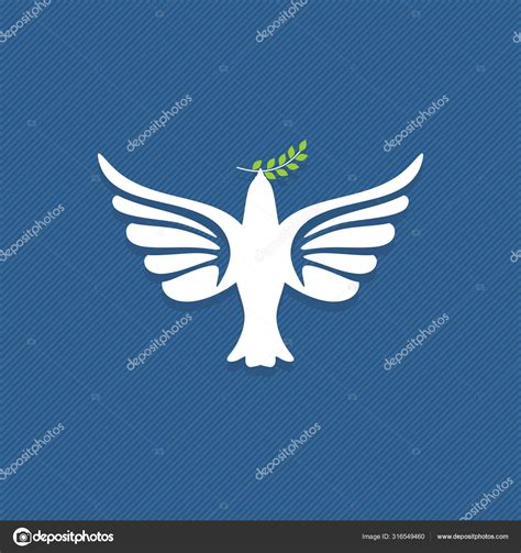 Dove Symbol Peace Purity Biblical Symbol Holy Spirit Stock Vector by ...