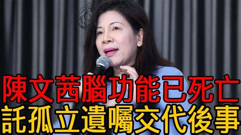 64歲陳文茜腦功能已死亡，遺囑託孤全辦妥交代後事，今自曝一心等死太驚人 陳文茜 張琴 娛樂百曉生 Youtube