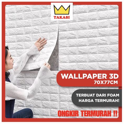 Jual 1 KG MUAT 14 TERMURAH Wallpaper Dinding 3D Foam Motif Batu