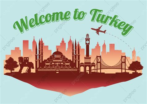 Famous Landmark Vector Hd Png Images Turkey Famous Landmark Silhouette