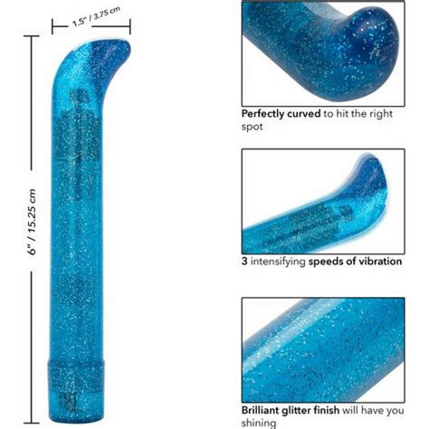 Calexotics G-Punkt-Vibrator »GLITZERNDE SCHLANKE G-VIBE - BLAU«, (Packung)