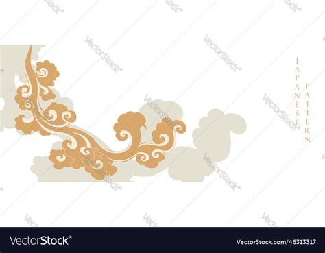 Chinese cloud pattern in vintage style abstract Vector Image