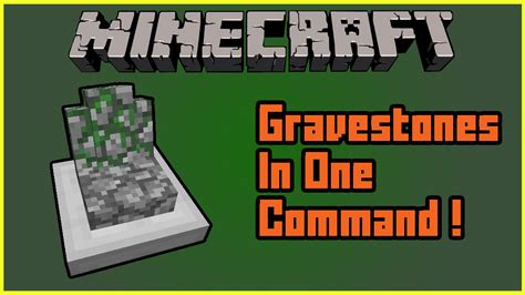 Gravestones One Command Creation Minecraft 19 110 111