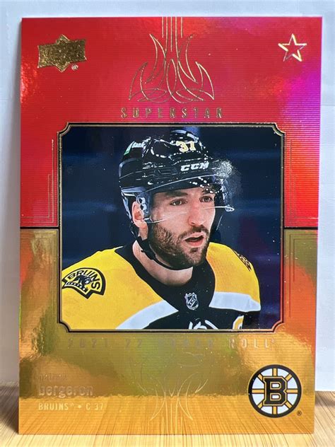 Patrice Bergeron Ud Series Superstar Honor Roll Hr Red