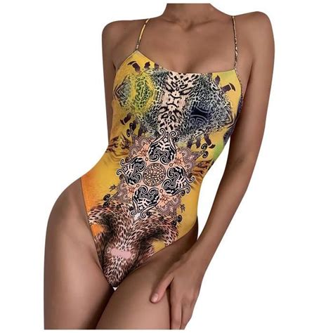 Maillot De Bain Une Pi Ce Br Silien De Br Silien Imprim Dos Nu Pour