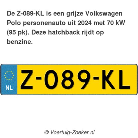 Kenteken Z Kl Volkswagen Polo Auto Z Kl Voertuig Zoeker Nl