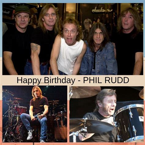 'HAPPY BIRTHDAY - PHILLIP RUDD' 1954, Born - Phil Rudd, drums, 'AC/DC ...