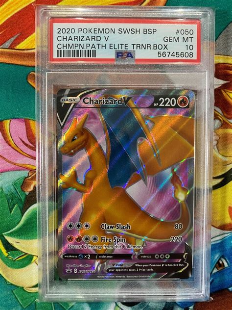 Mavin Psa Charizard V Swsh Champions Path Elite Trainer Box