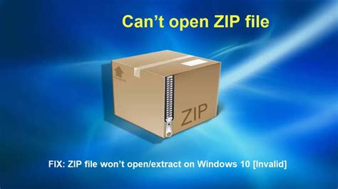 Fix Unable To Open ZIP Files In Windows 10 YouTube