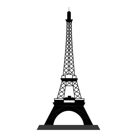 Vector eiffel tower black silhouette on white background 32416273 ...