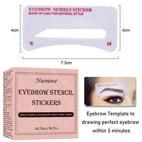 Eyebrow Stencil Brow Stencil Eyebrowtemplate Eyebrow Stamp Eyebrow Template 48 Pairs