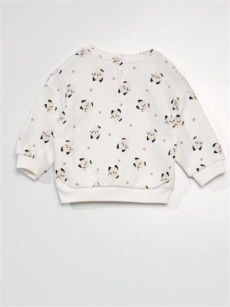 Sudadera Estampada Con Mensaje Bordado BLANCO Kiabi 8 00