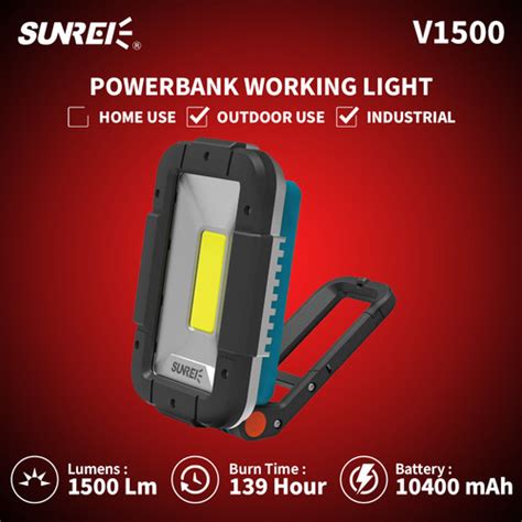 Promo Lampu Kerja Emergency Lamp Sunrei V Lumens Ipx