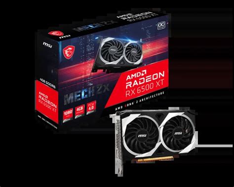 Vga Msi Radeon Rx 6500 Xt Mech 2x 4g Oc Graphics