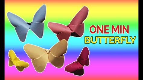 Easy Origami Butterfly In Only 1 Minute Easy Origami Butterfly Easy