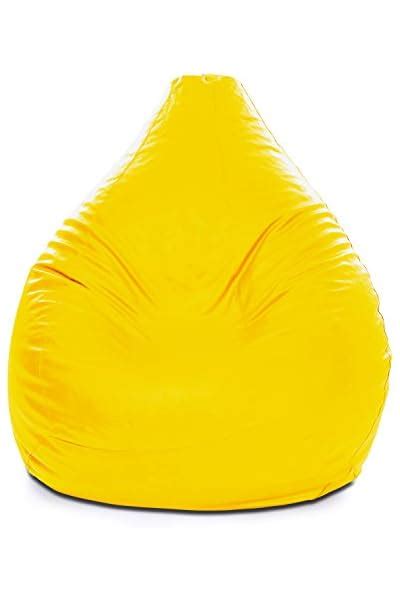 Luxe Decora Pvc Bean Bag With Filling 90x80x80cm Yellow