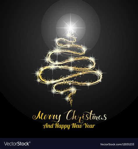 Merry christmas black card Royalty Free Vector Image