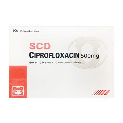 Thuốc kháng sinh SCD Ciprofloxacin 500mg hộp 100 viên