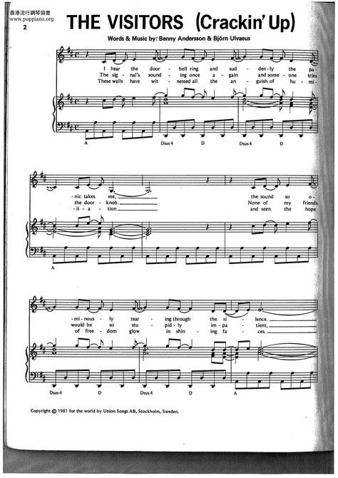 Abba The Visitors Sheet Music Pdf Free Score Download ★