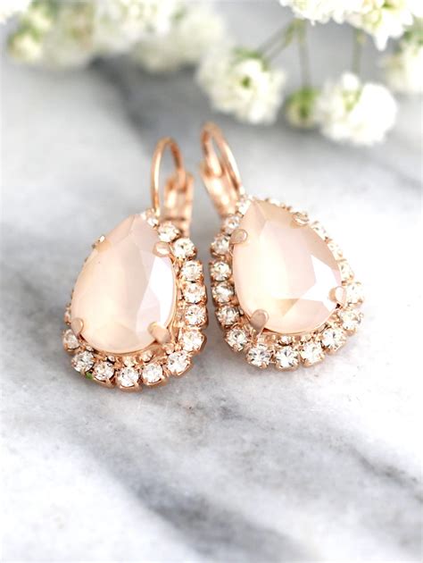 Ivory Cream Earrings Nude Ivory Bridal Earrings Bridal Light Taupe Earrings Bridesmaids