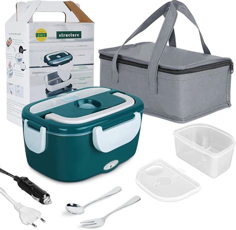 LHAVEUPY Gamelle Chauffante 60W Lunch Box Électrique 3 en 1 Isotherme