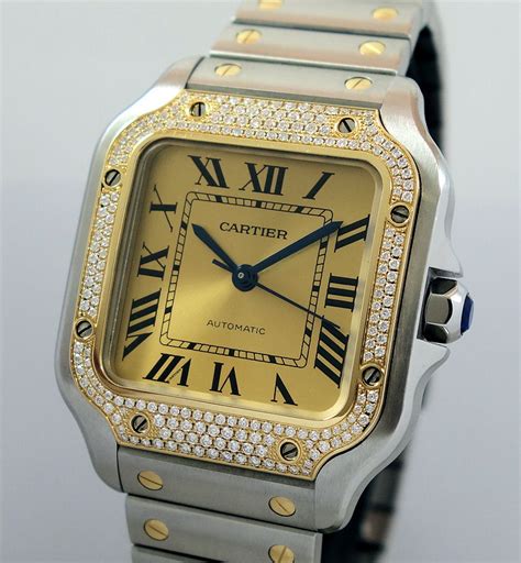 Cartier Santos Gold Diamonds Atelier Yuwaciaojp