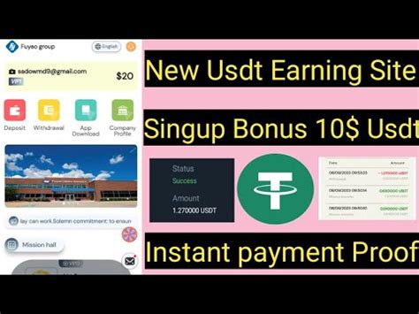 New Usdt Earning Site Usdt Singup Bonus Usdt Instant Payment Proof