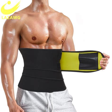 Lazawg Homens Neoprene Emagrecimento Cinto De Cintura Trainer Cinto