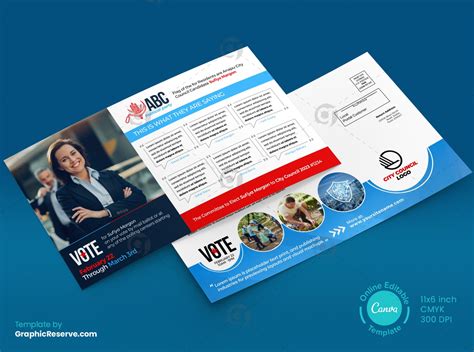 Political Campaign Mailer Design (Canva template) - Graphic Reserve