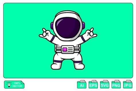 Cute Astronaut Sitting On Ufo Spaceship Graphic By Mokshastuff