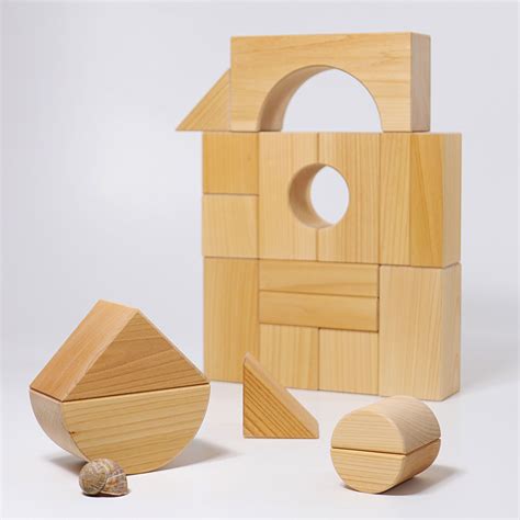 Natural Giant Wooden Blocks By Grimms Abby Sprouts Baby And Childrens