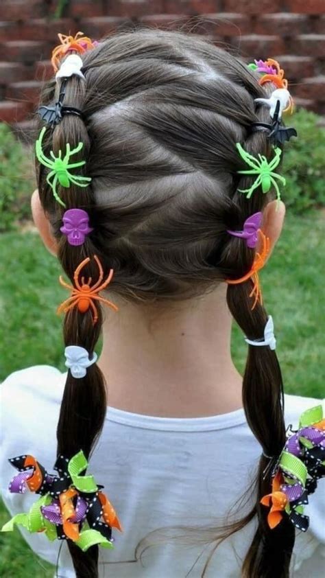 Halloween hairstyles for toddlers and girls! 🍂🎃 | Halloween hair, Crazy ...