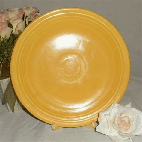 Fiesta Dining Vintage Genuine Fiesta Homer Laughlin Fiestaware Golden Yellow Dessert Plate