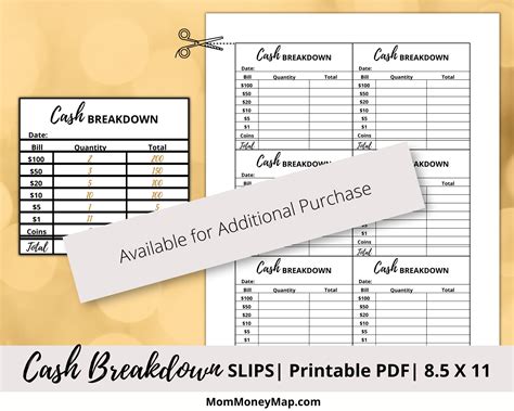 Cash Breakdown Sheet Printable Pdf Money Breakdown Form By