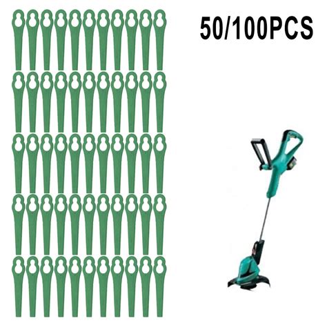 50 100pcs For Florabest Frta 20 Grass Trimmer Plastic Blades 97699