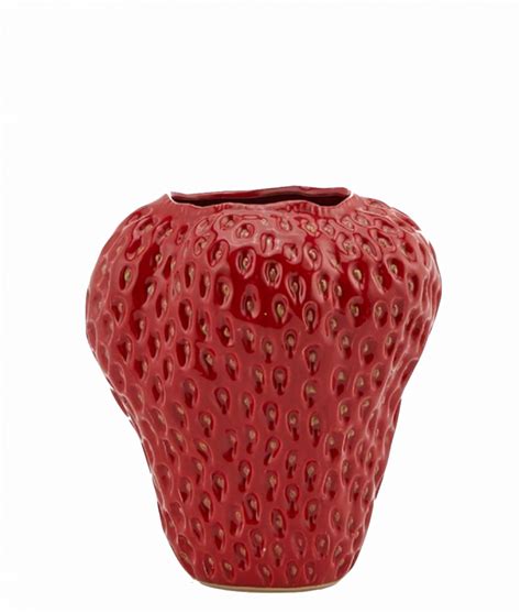 Strawberry Vase Red Large The Golden Webshop