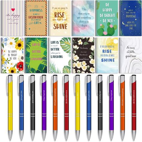 Amazon Colarr 24 Pcs Inspirational Pens Inspirational Notepads