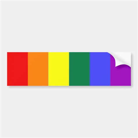 Gay Pride Rainbow Flag Bumper Sticker Zazzle