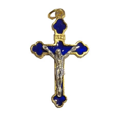 Small Gold And Colour Budded Crucifix Catholic Devotions