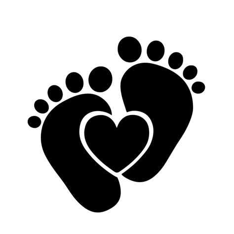 Baby Heart Foot Print, Baby Feet SVG Instant Download SVG, PNG, Eps ...