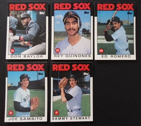 Topps Traded Boston Red Sox Team Set Of Baseball Cards Missing