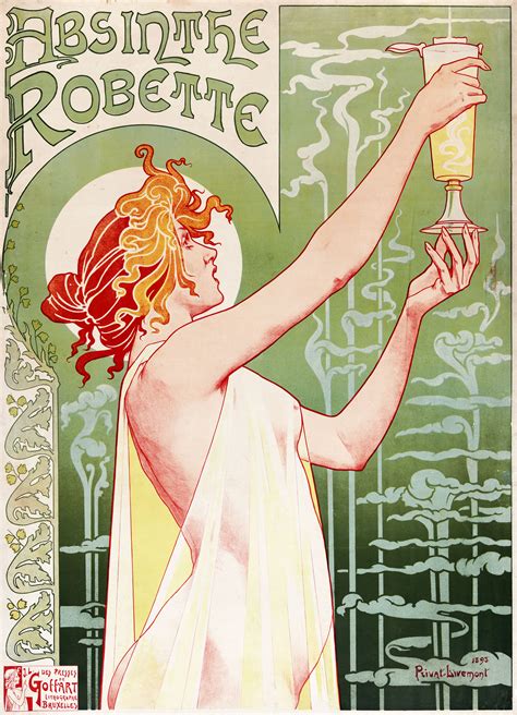 Absinthe Robette French Art Nouveau Poster Art Nouveau Poster Mucha