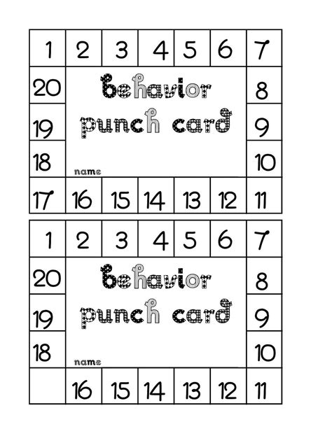 Free Printable Punch Card Templates Beautiful The Exciting Punch Card Template Free ] F… In