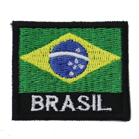 Patch Bordado Bandeira Do Brasil 4x4cm Route Shirts