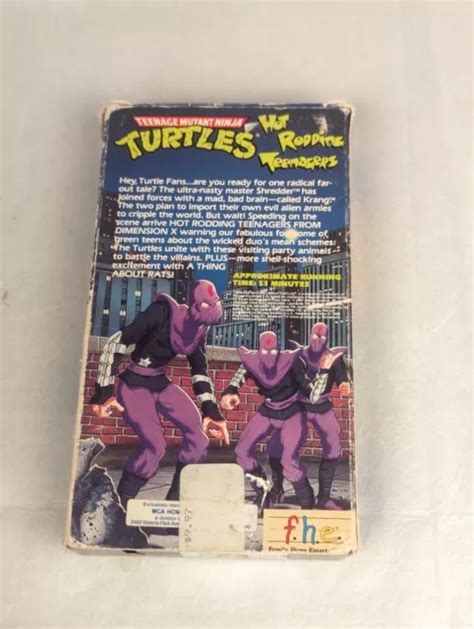 TEENAGE MUTANT NINJA Turtles Hot Rodding Teenagers VHS F H E TMNT HTF PicClick CA