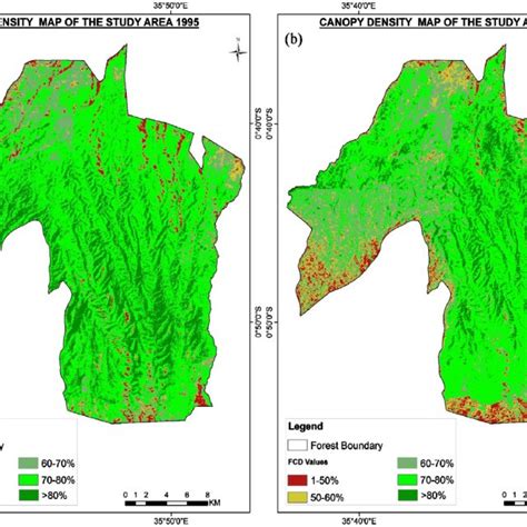 Table Showing The Canopy Density Classes Values And Description Of The