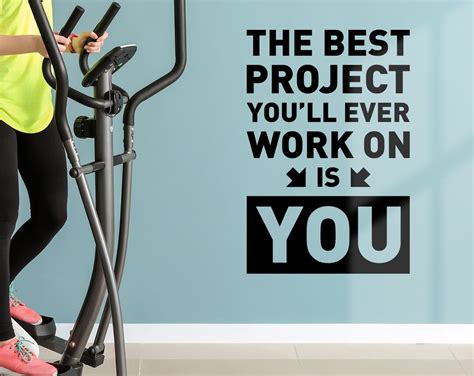 The Best Project Youll Ever Work On Is You Wall Decal Gym Decor