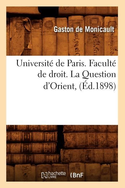 Sciences Sociales Université de Paris Faculté de droit La Question d