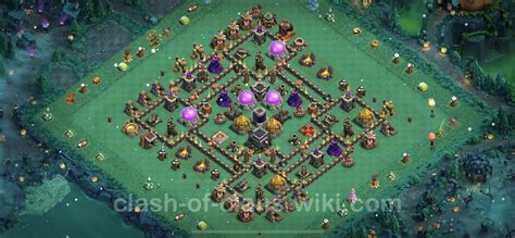 Farming Base Th9 With Link Anti 3 Stars Hybrid Clash Of Clans 2023