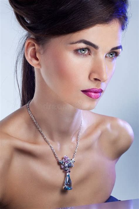 Fashion Model Posing In Exclusive Jewelry Stock Photo - Image of ...